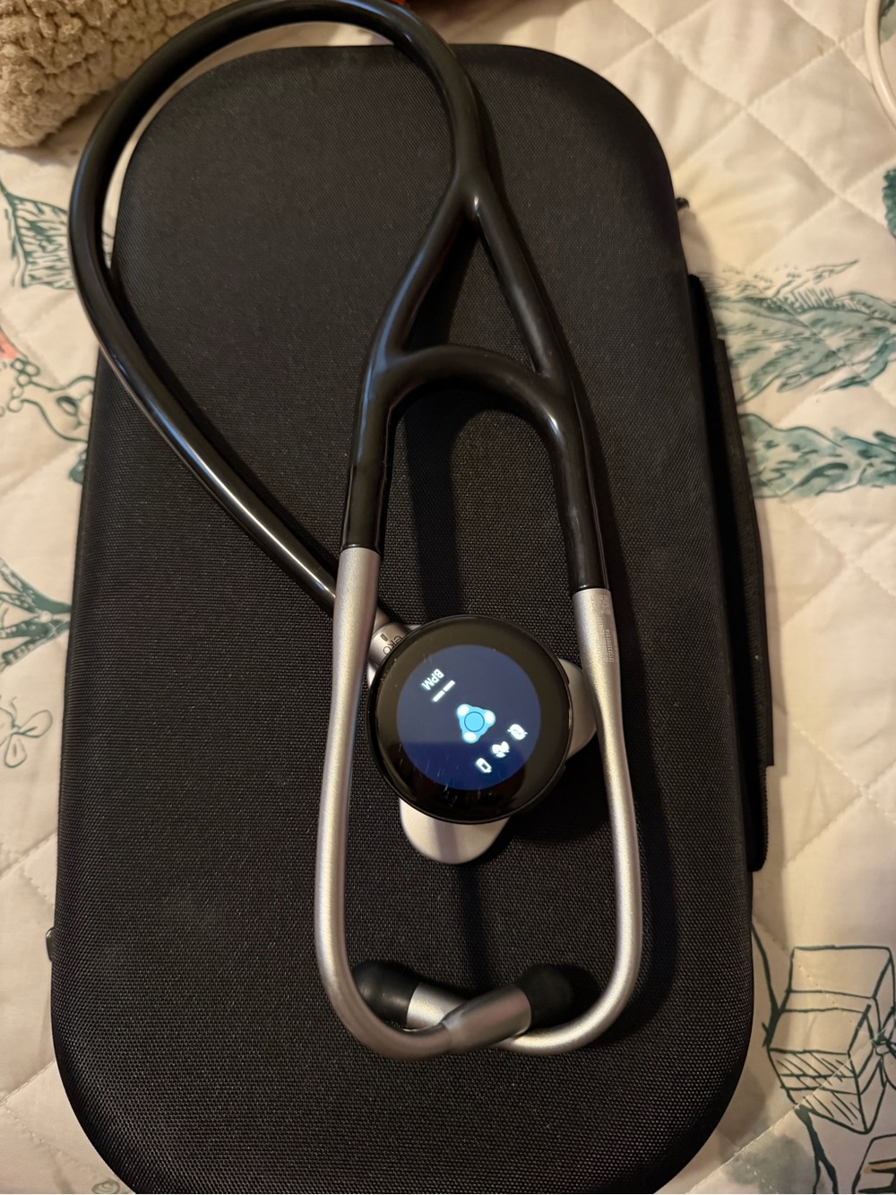 Smart Digital Stethoscope in Black and Silver- Ekko